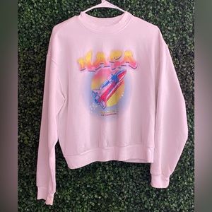 White NASA Cropped pullover